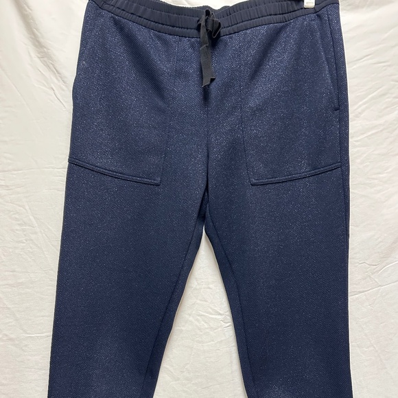 Navy Sparkly Cuffed Dress Pants - Picture 1 of 7